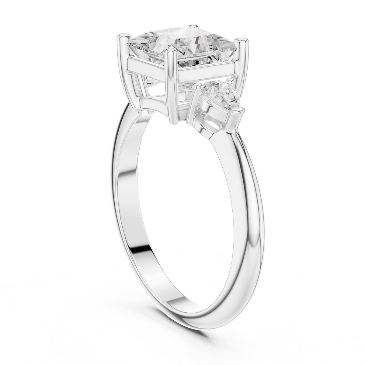 Princess Three Stone Lab Grown Diamond Engagement Ring