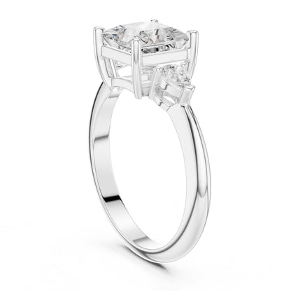 Princess Three Stone Lab Grown Diamond Engagement Ring