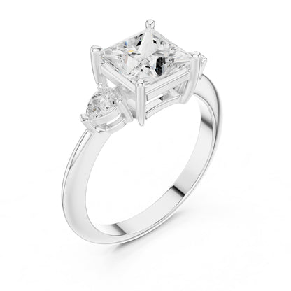 Princess Three Stone Lab Grown Diamond Engagement Ring