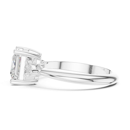 Princess Three Stone Lab Grown Diamond Engagement Ring