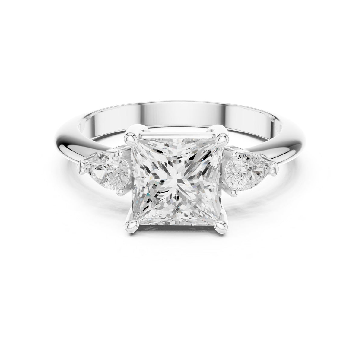 Princess Three Stone Lab Grown Diamond Engagement Ring