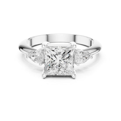 Princess Three Stone Lab Grown Diamond Engagement Ring