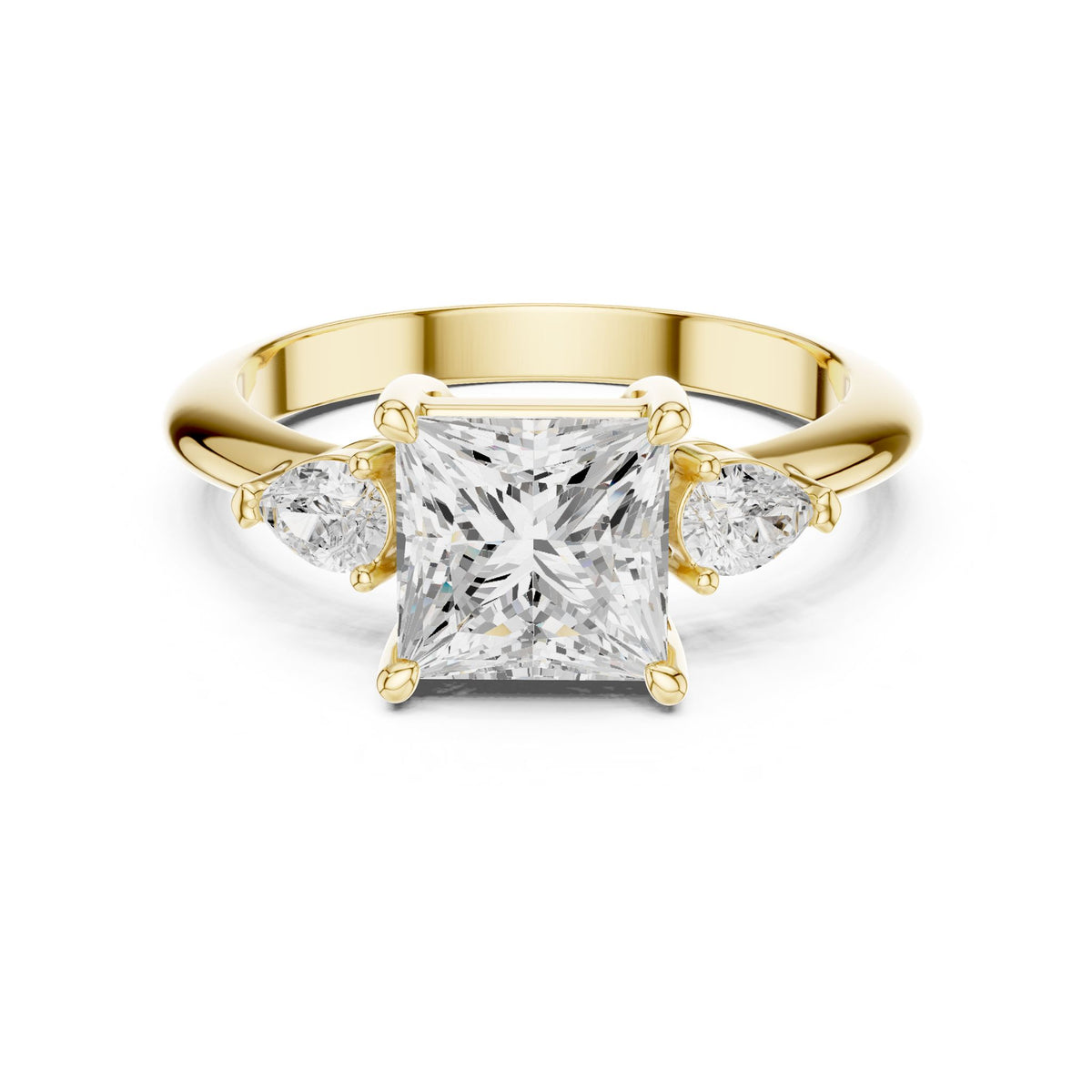 Princess Three Stone Lab Grown Diamond Engagement Ring