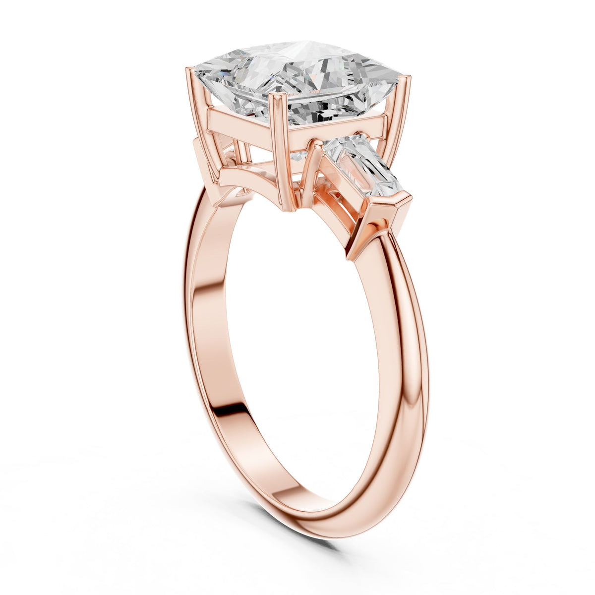 Princess Three Stone Lab Grown Diamond Engagement Ring