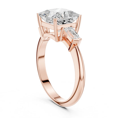 Princess Three Stone Lab Grown Diamond Engagement Ring