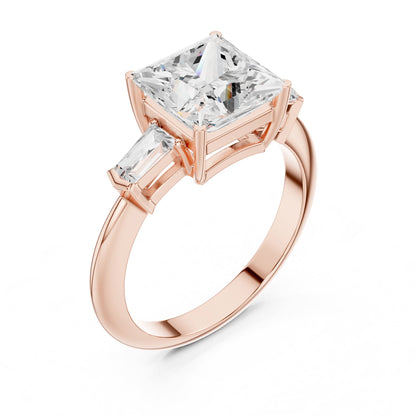 Princess Three Stone Lab Grown Diamond Engagement Ring