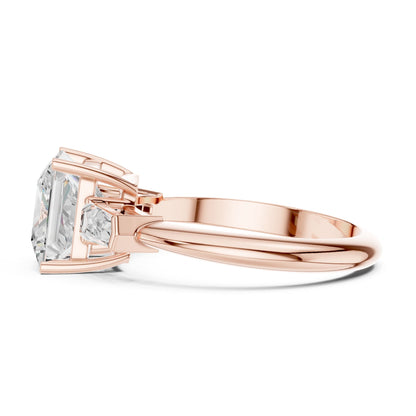 Princess Three Stone Lab Grown Diamond Engagement Ring