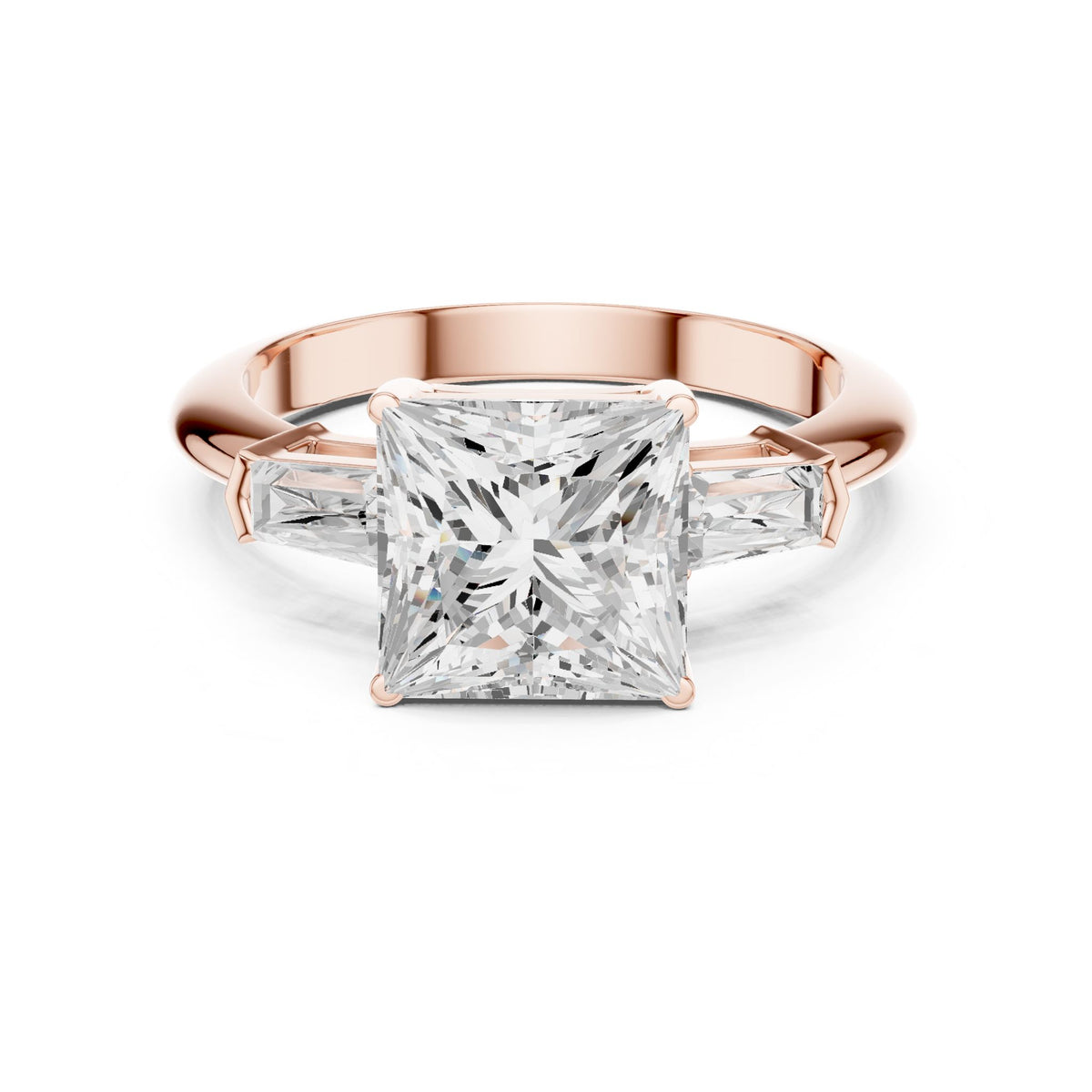 Princess Three Stone Lab Grown Diamond Engagement Ring