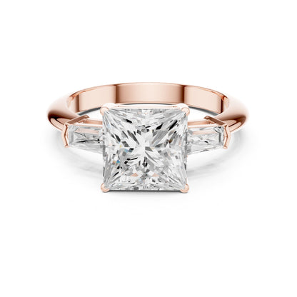 Princess Three Stone Lab Grown Diamond Engagement Ring