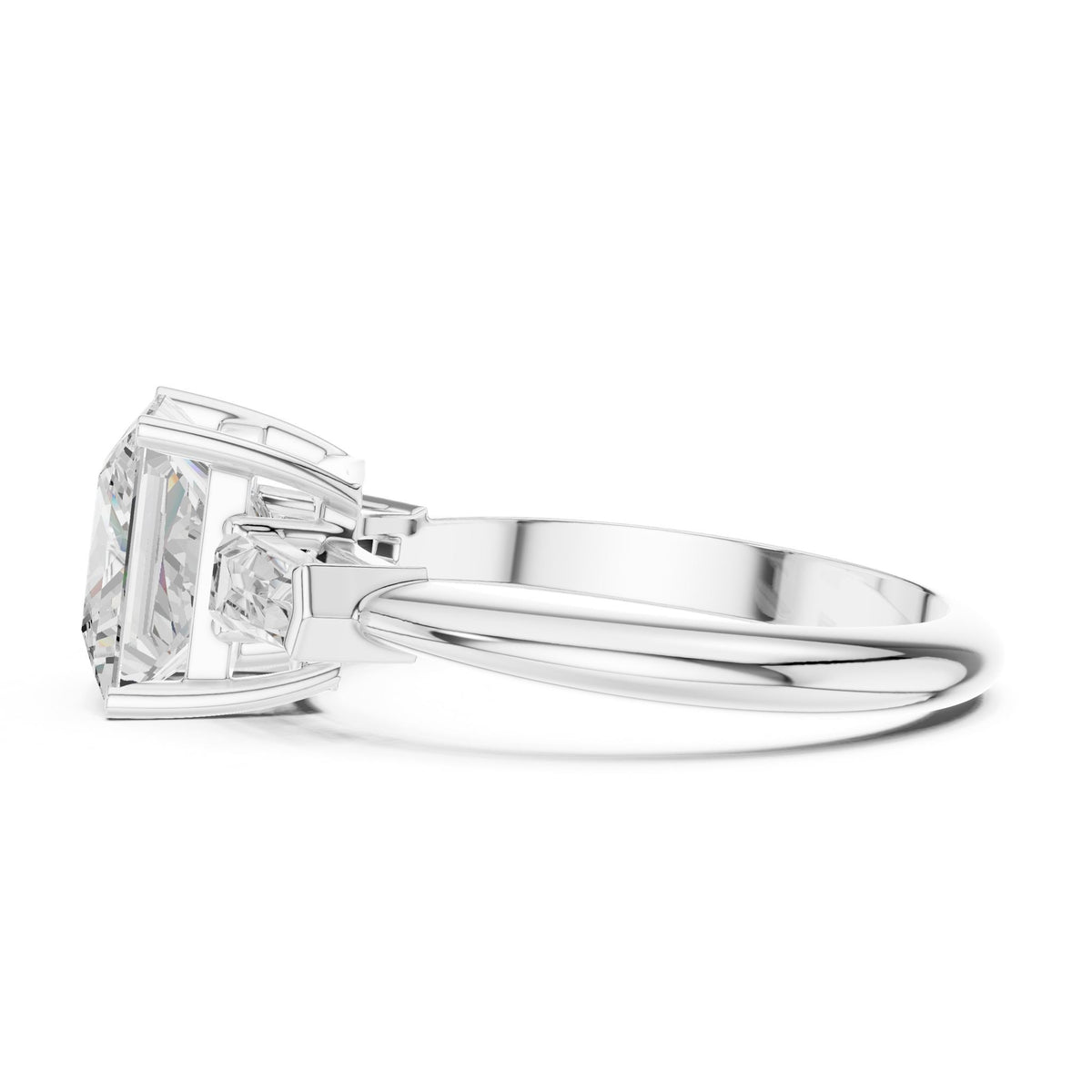 Princess Three Stone Lab Grown Diamond Engagement Ring