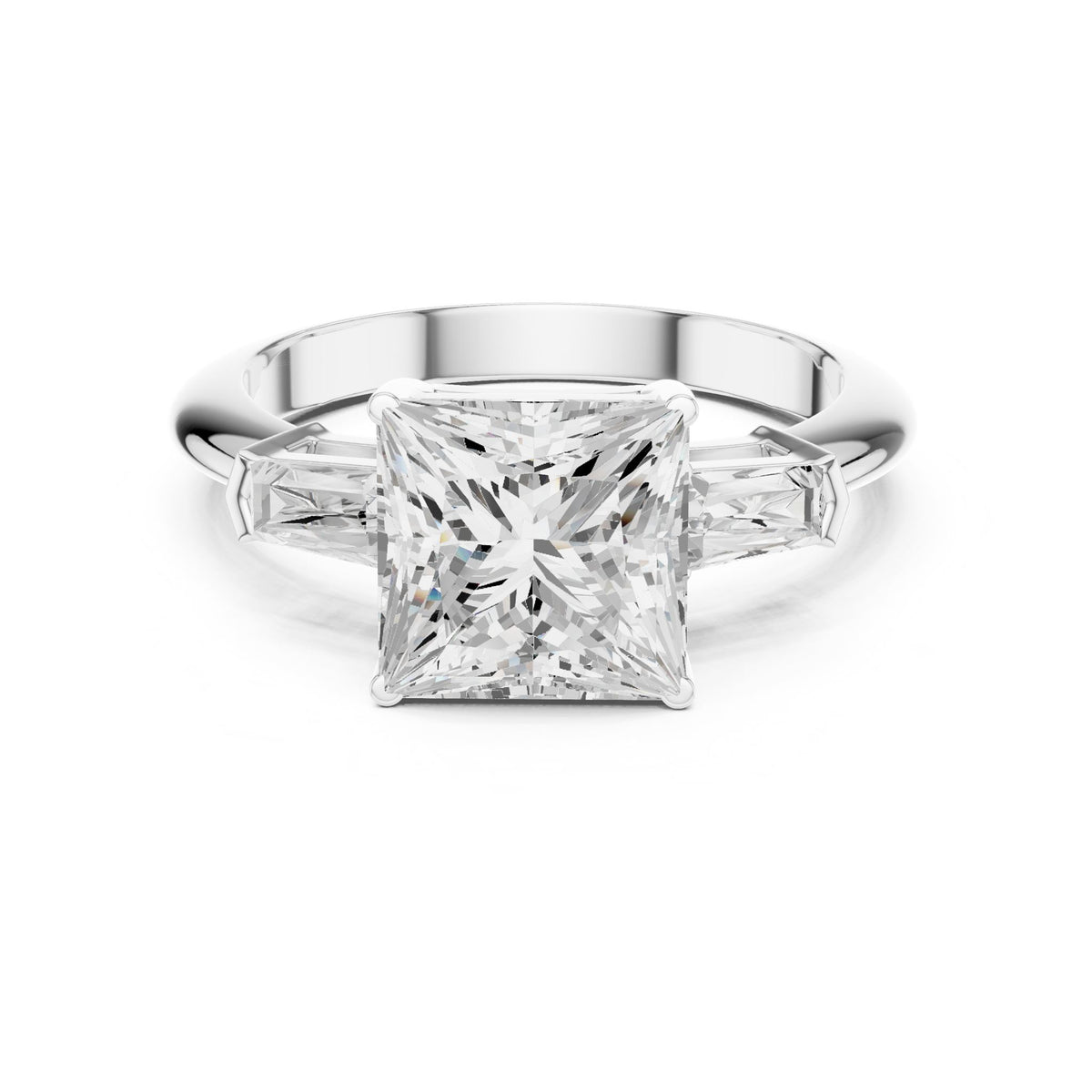 Princess Three Stone Lab Grown Diamond Engagement Ring