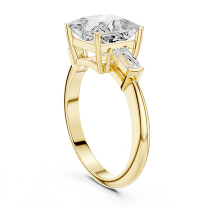 Princess Three Stone Lab Grown Diamond Engagement Ring