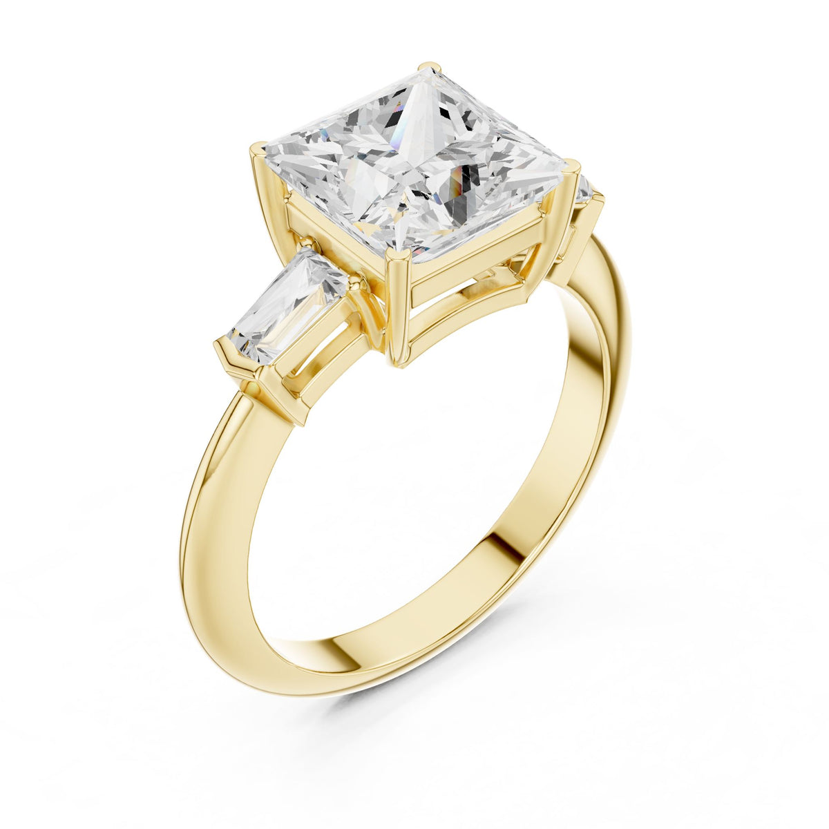 Princess Three Stone Lab Grown Diamond Engagement Ring