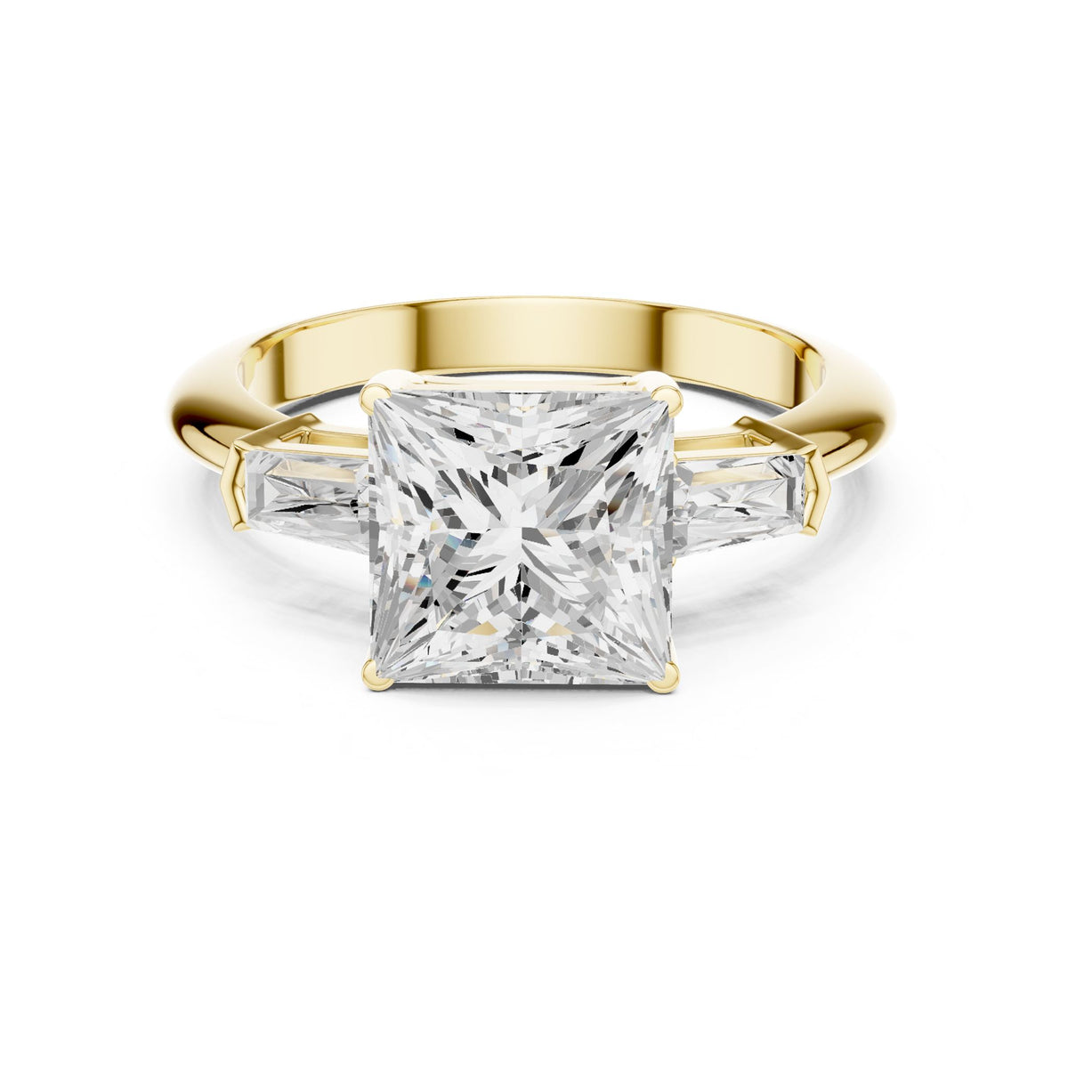 Princess Three Stone Lab Grown Diamond Engagement Ring