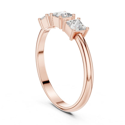 Princess Three Stone Lab Grown Diamond Engagement Ring