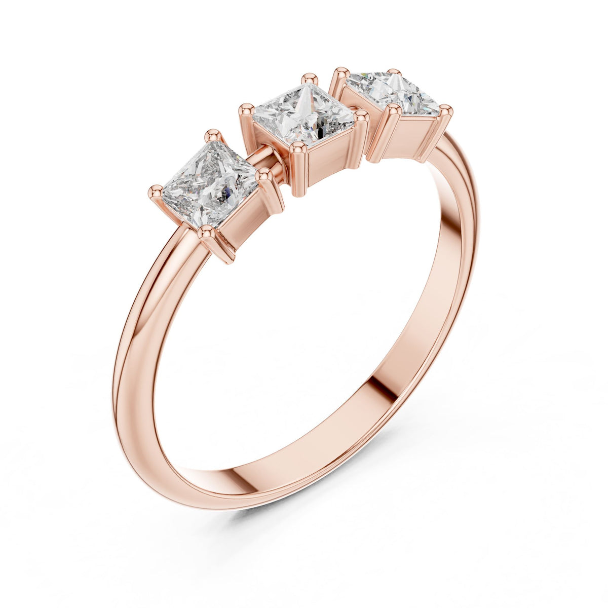 Princess Three Stone Lab Grown Diamond Engagement Ring
