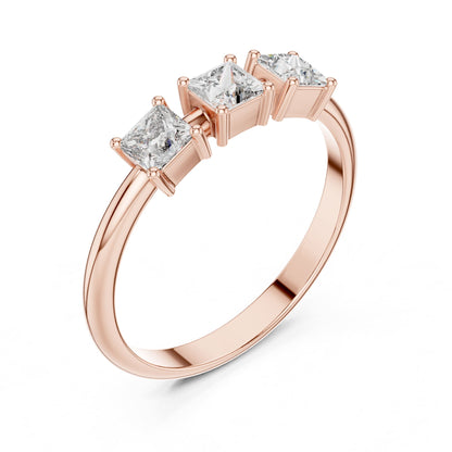 Princess Three Stone Lab Grown Diamond Engagement Ring