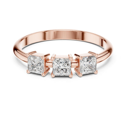 Princess Three Stone Lab Grown Diamond Engagement Ring
