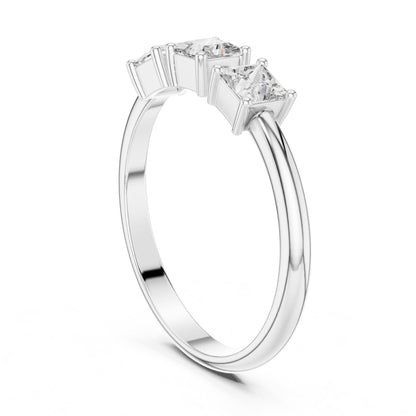 Princess Three Stone Lab Grown Diamond Engagement Ring