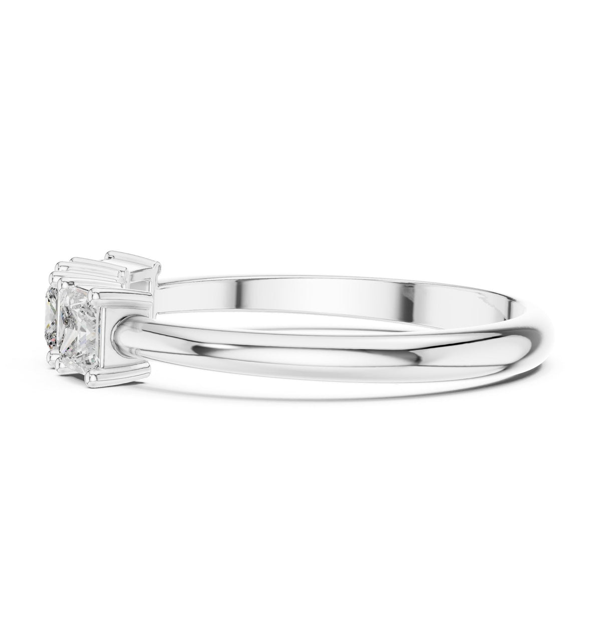 Princess Three Stone Lab Grown Diamond Engagement Ring