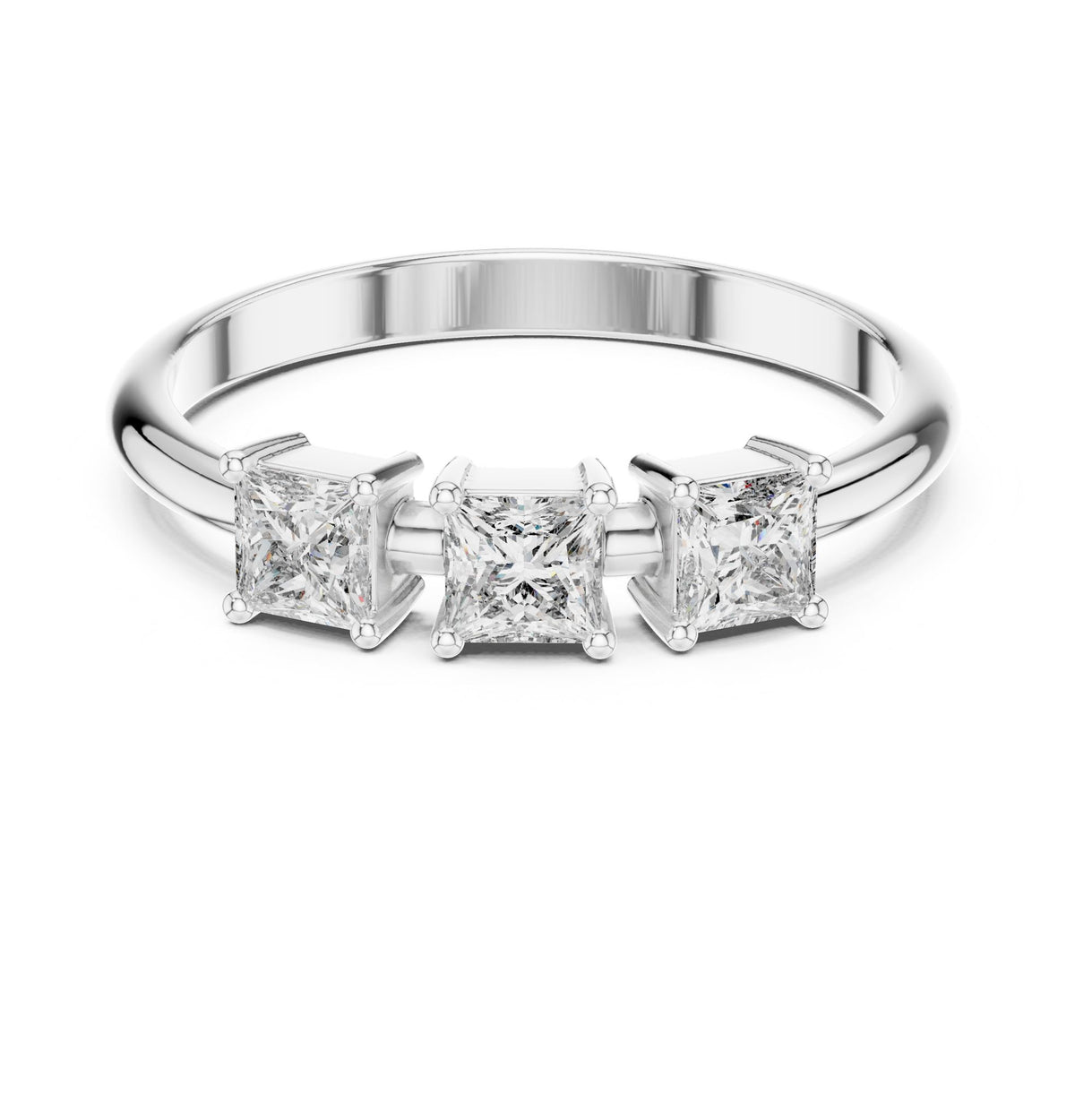 Princess Three Stone Lab Grown Diamond Engagement Ring