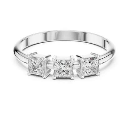 Princess Three Stone Lab Grown Diamond Engagement Ring