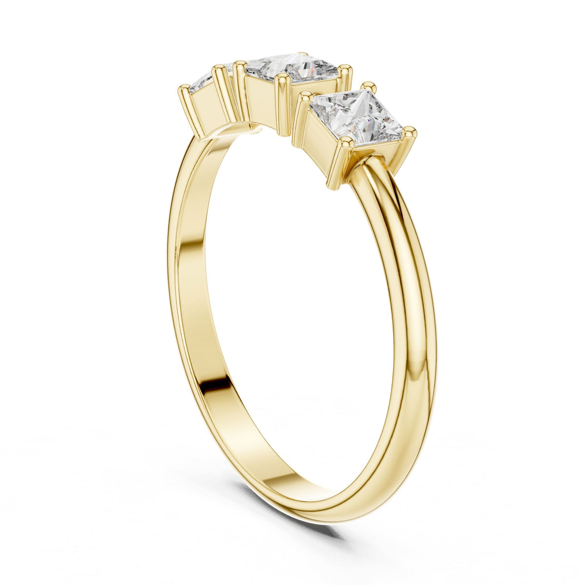 Princess Three Stone Lab Grown Diamond Engagement Ring