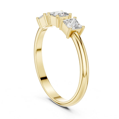 Princess Three Stone Lab Grown Diamond Engagement Ring