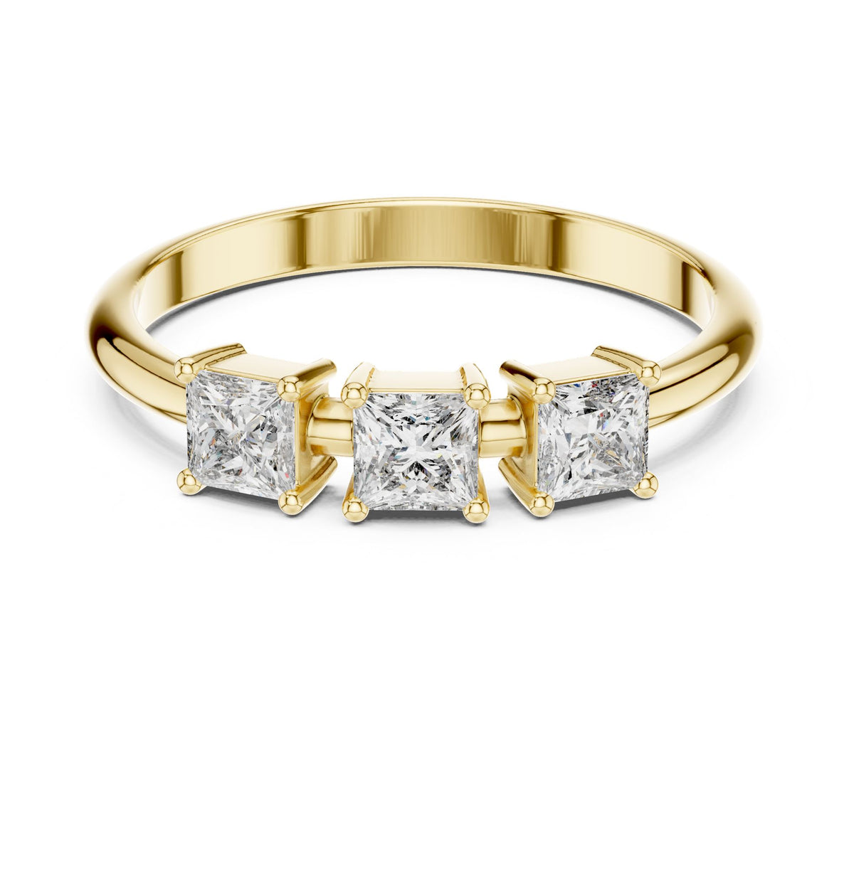 Princess Three Stone Lab Grown Diamond Engagement Ring