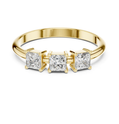Princess Three Stone Lab Grown Diamond Engagement Ring