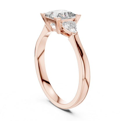 Princess Three Stone Lab Grown Diamond Engagement Ring
