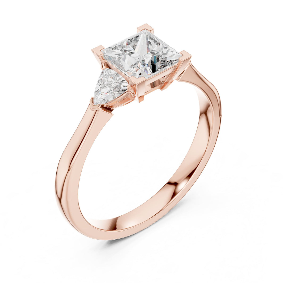 Princess Three Stone Lab Grown Diamond Engagement Ring