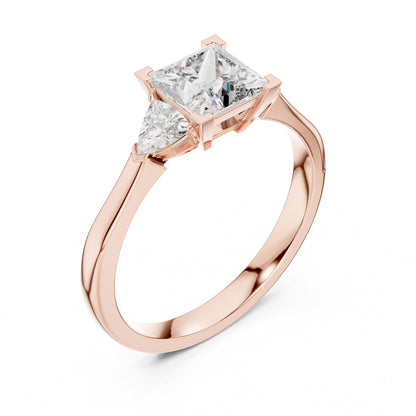 Princess Three Stone Lab Grown Diamond Engagement Ring