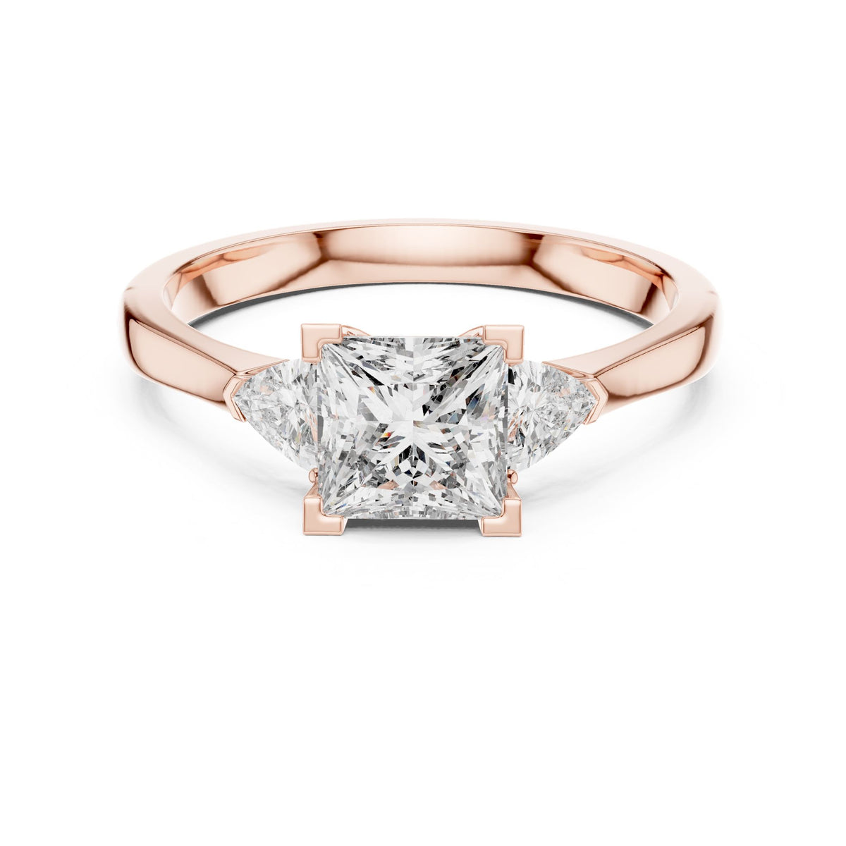 Princess Three Stone Lab Grown Diamond Engagement Ring