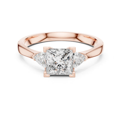 Princess Three Stone Lab Grown Diamond Engagement Ring