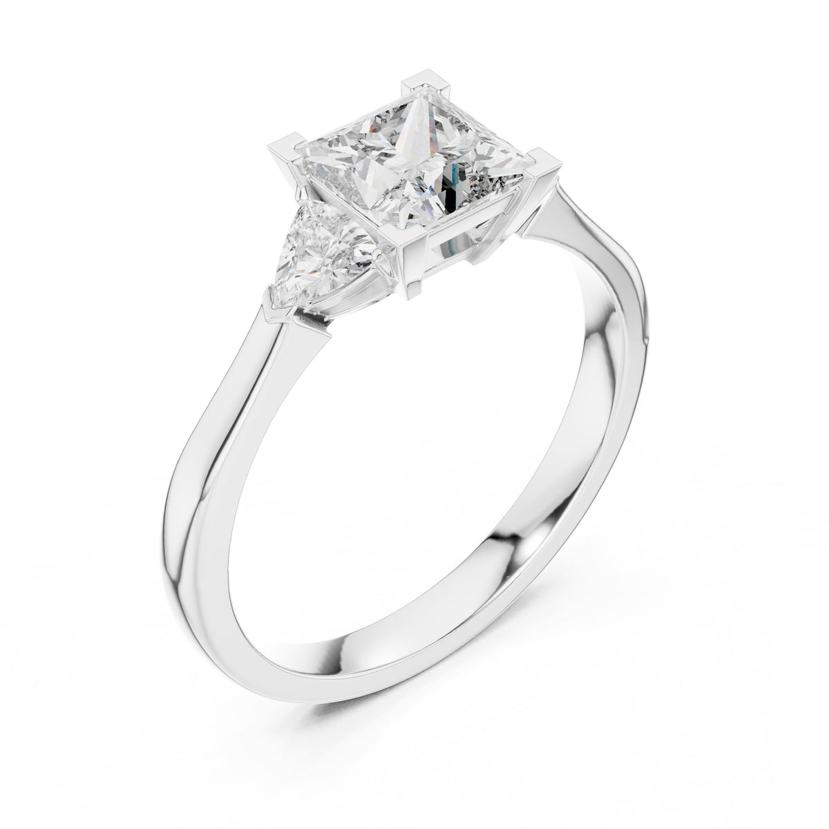 Princess Three Stone Lab Grown Diamond Engagement Ring