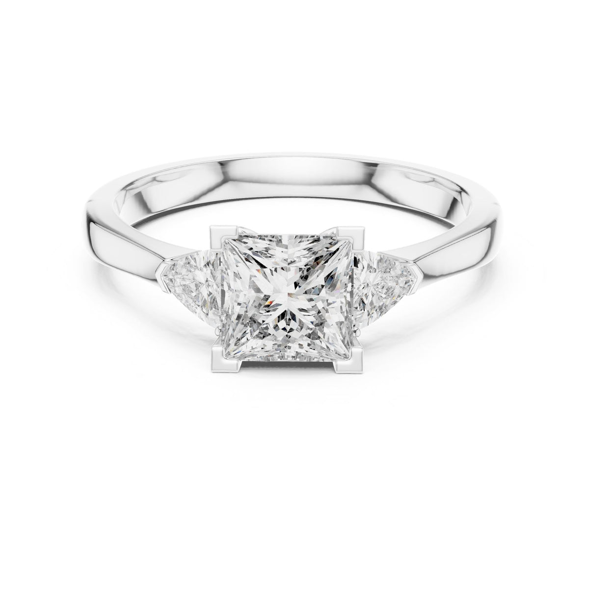 Princess Three Stone Lab Grown Diamond Engagement Ring