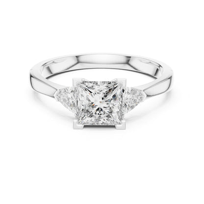 Princess Three Stone Lab Grown Diamond Engagement Ring