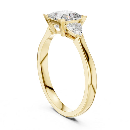 Princess Three Stone Lab Grown Diamond Engagement Ring