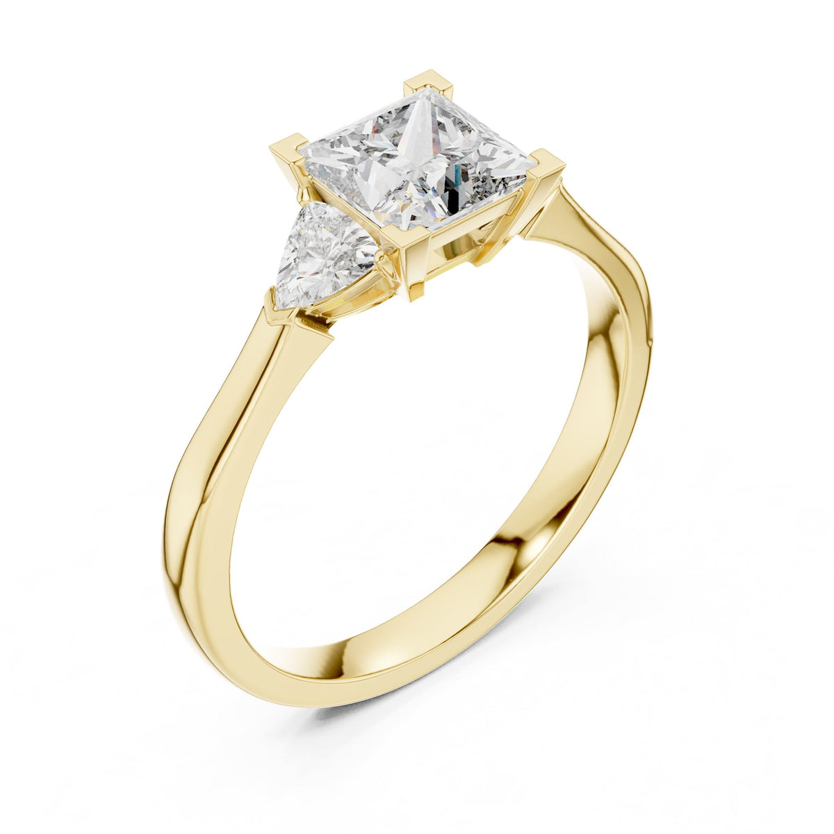 Princess Three Stone Lab Grown Diamond Engagement Ring