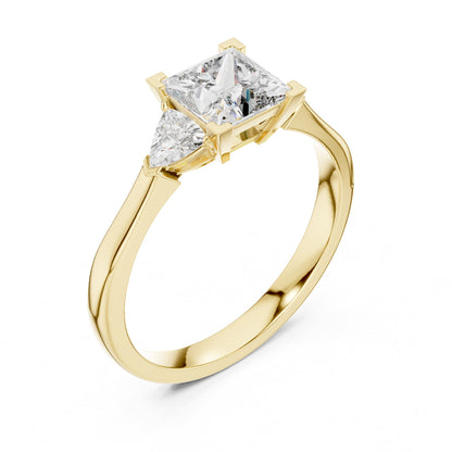 Princess Three Stone Lab Grown Diamond Engagement Ring