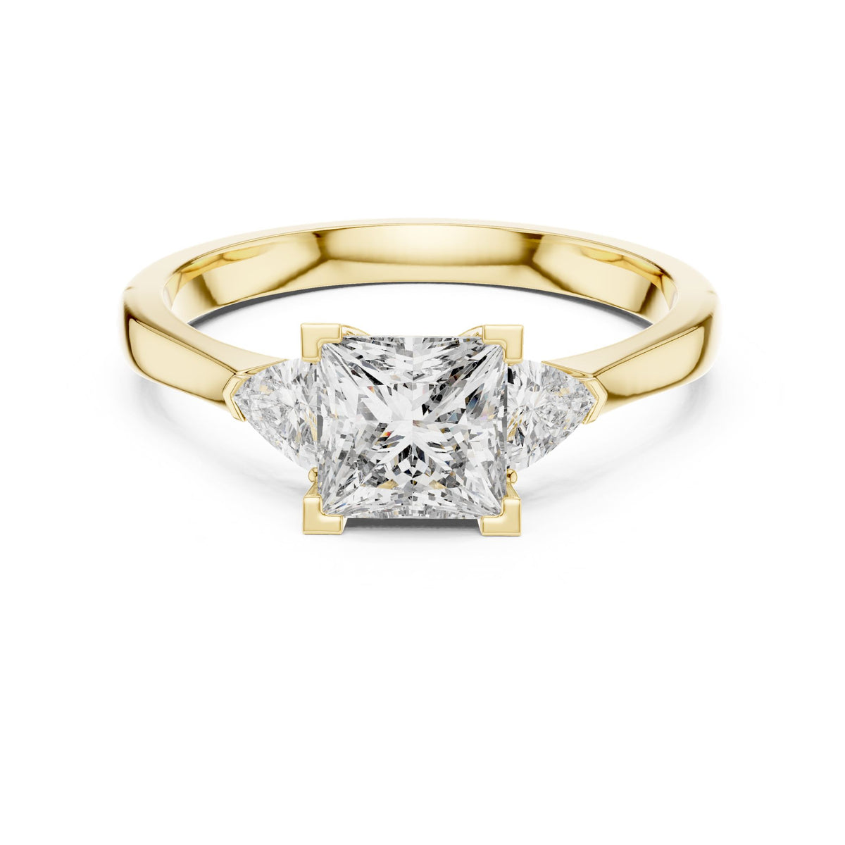 Princess Three Stone Lab Grown Diamond Engagement Ring