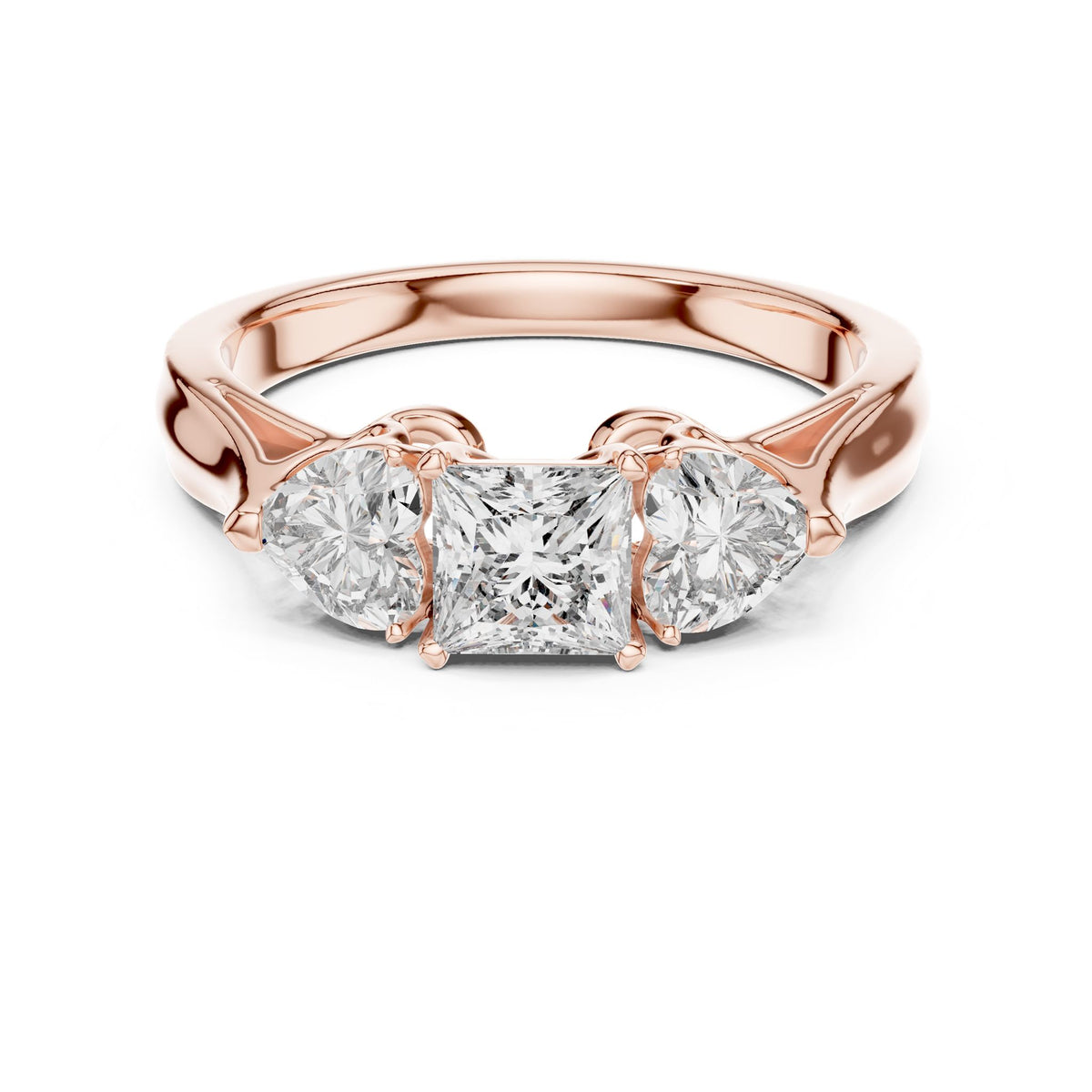 Princess Three Stone Lab Grown Diamond Engagement Ring