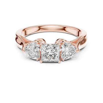 Princess Three Stone Lab Grown Diamond Engagement Ring