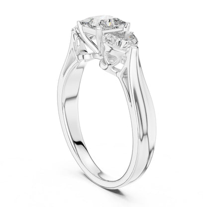 Princess Three Stone Lab Grown Diamond Engagement Ring