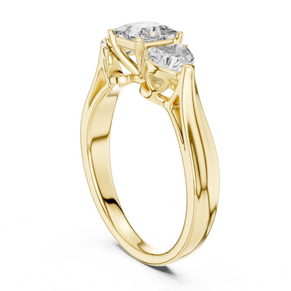 Princess Three Stone Lab Grown Diamond Engagement Ring