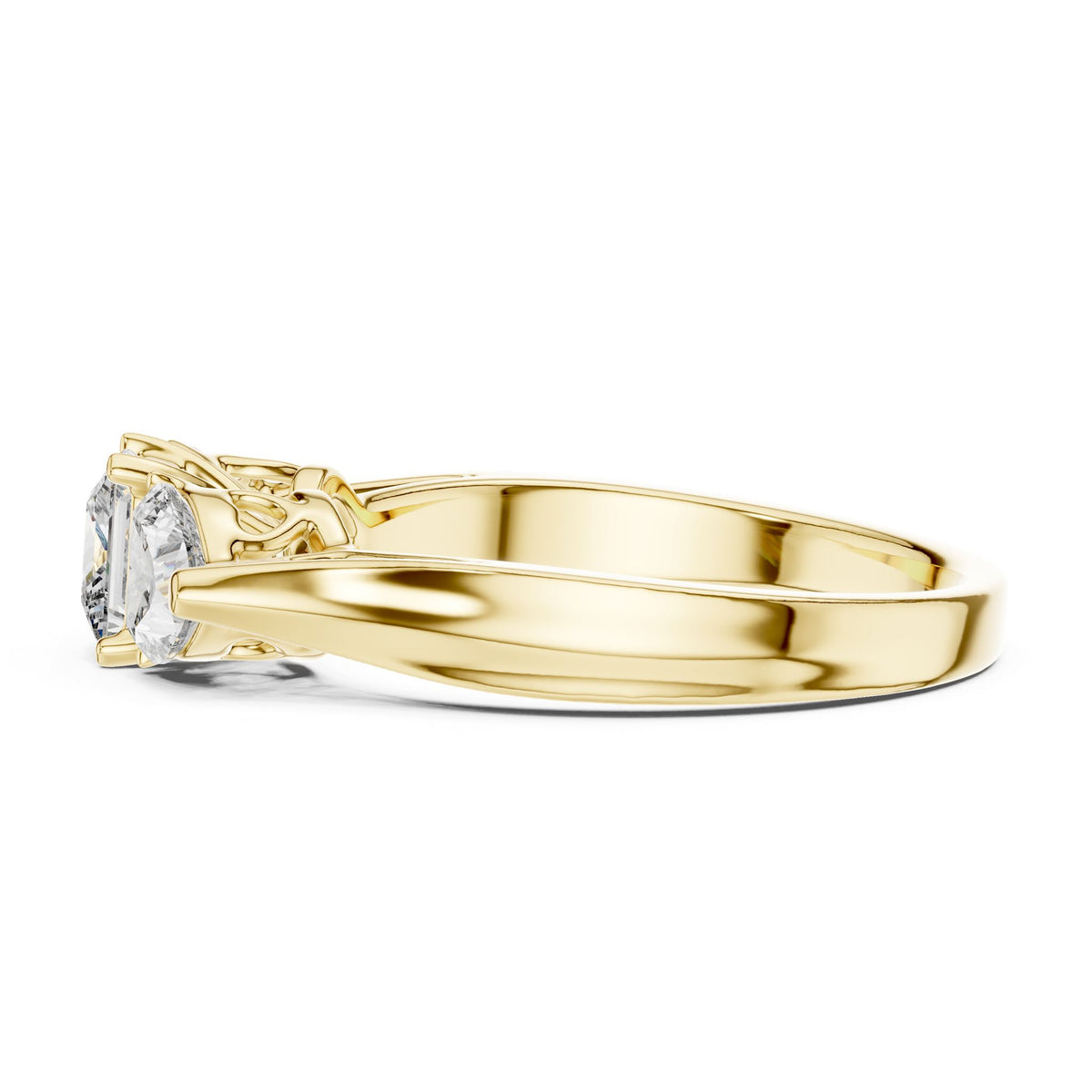 Princess Three Stone Lab Grown Diamond Engagement Ring