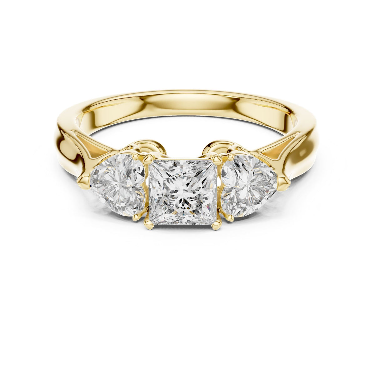 Princess Three Stone Lab Grown Diamond Engagement Ring