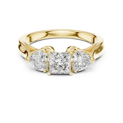 Princess Three Stone Lab Grown Diamond Engagement Ring