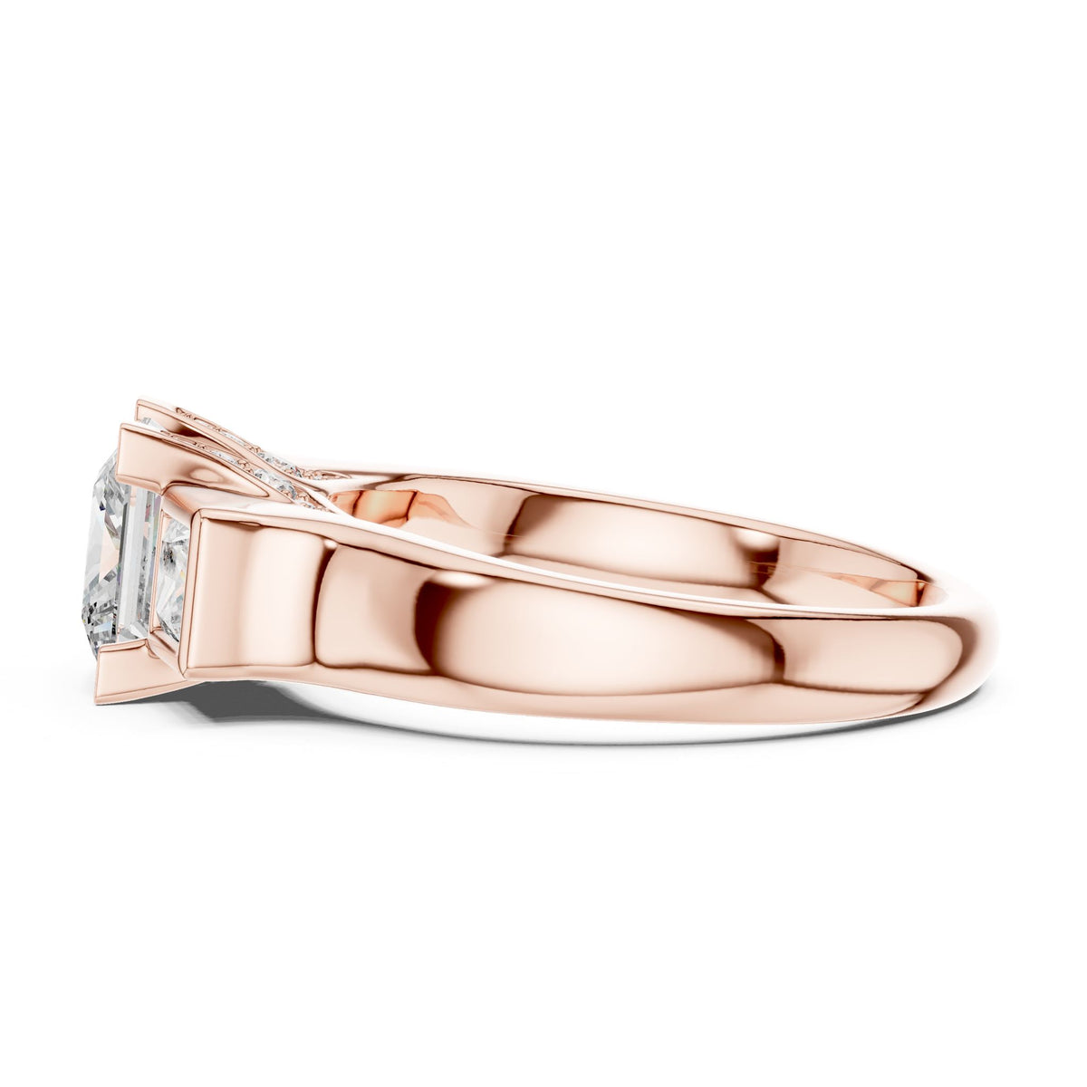 Princess Three Stone Lab Grown Diamond Engagement Ring